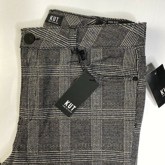 Kut from the Kloth Gray Plaid Ankle Pants - Picture 4 of 5